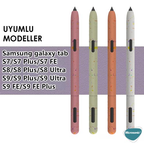 Microsonic Samsung Galaxy Tab S Pen Kılıf Mat Silikon Yeşil