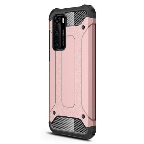 Microsonic Huawei P40 Kılıf Rugged Armor Rose Gold