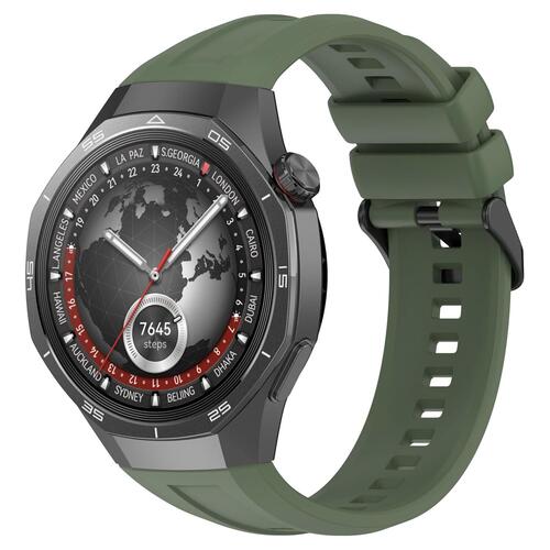 Microsonic Huawei Watch GT5 Pro 46mm Kordon, Silicone SwiftBands Haki