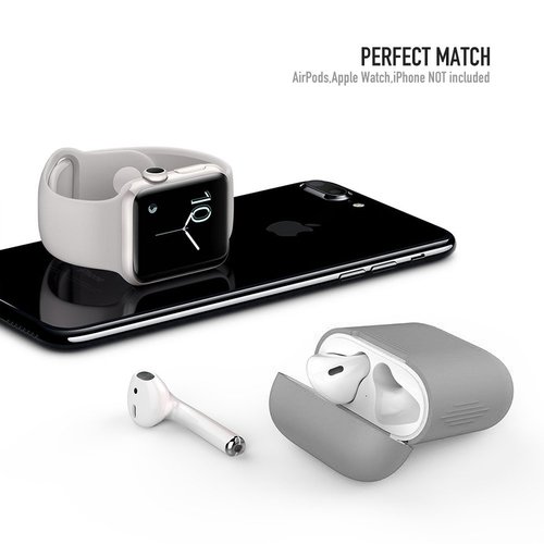 Microsonic Apple AirPods Bluetooth Kulaklık için Silikon Kılıf Gri