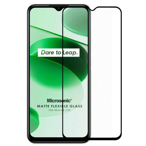 Microsonic Realme C35 Seramik Matte Flexible Ekran Koruyucu Siyah