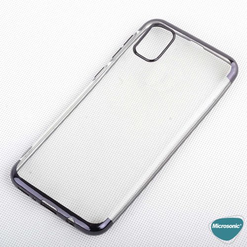 Microsonic Samsung Galaxy M31s Kılıf Skyfall Transparent Clear Siyah