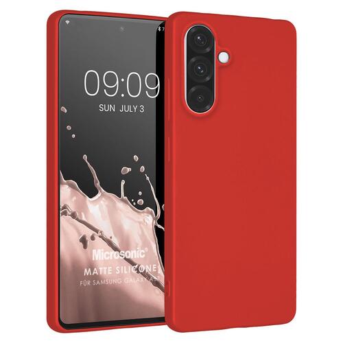 Microsonic Matte Silicone Samsung Galaxy A57 Kılıf Kırmızı