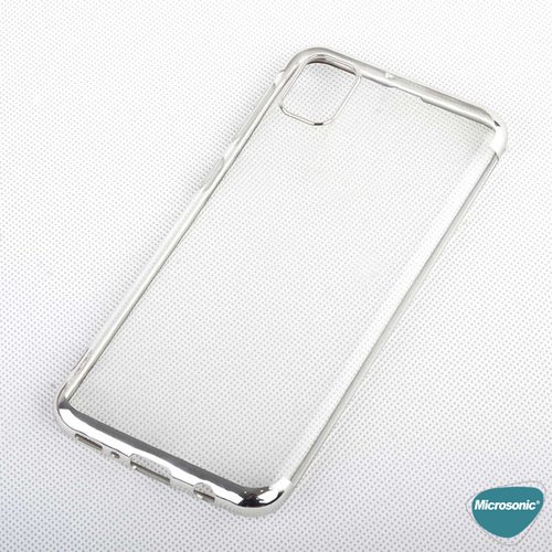 Microsonic Samsung Galaxy M31s Kılıf Skyfall Transparent Clear Gümüş