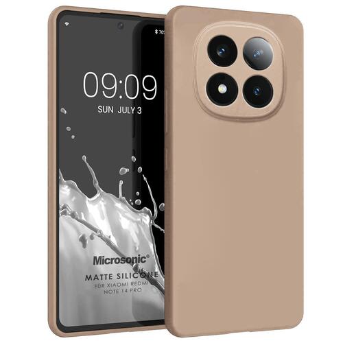 Microsonic Matte Silicone Xiaomi Redmi Note 14 Pro 4G Kılıf Gold