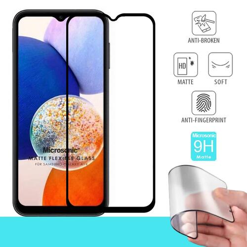 Microsonic Samsung Galaxy A14 Seramik Matte Flexible Ekran Koruyucu Siyah