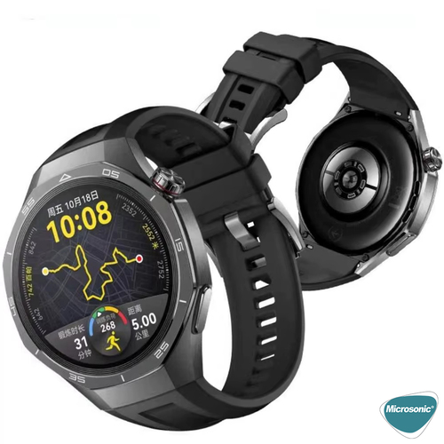Microsonic Huawei Watch GT5 Pro 46mm Kordon, Silicone SwiftBands Kırmızı