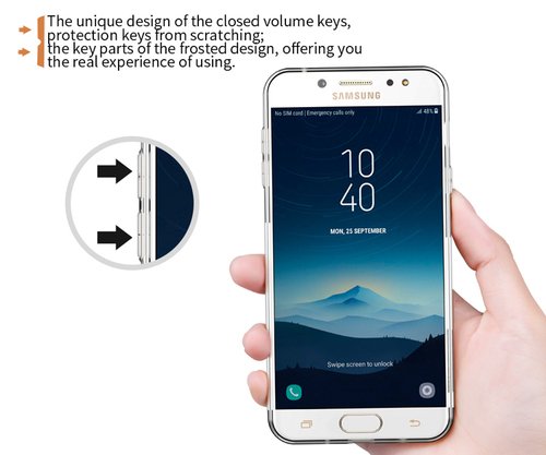 Microsonic Samsung Galaxy C8 Kılıf Transparent Soft Şeffaf