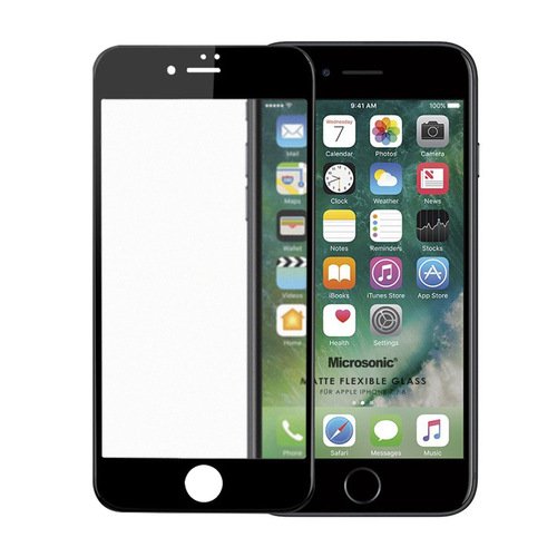 Microsonic Apple iPhone 7 Seramik Matte Flexible Ekran Koruyucu Siyah