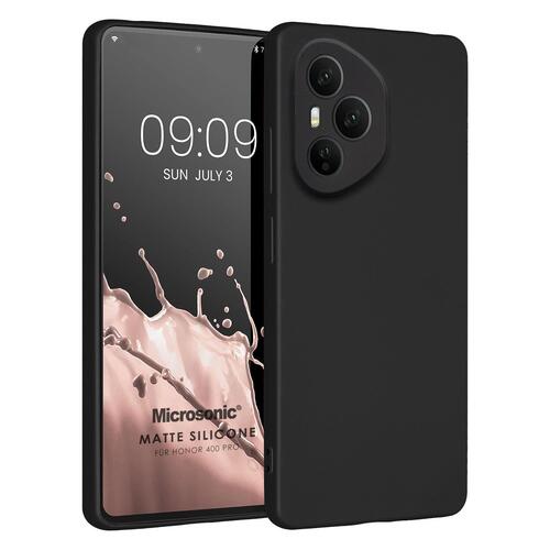 Microsonic Matte Silicone Honor 400 Pro Kılıf Siyah