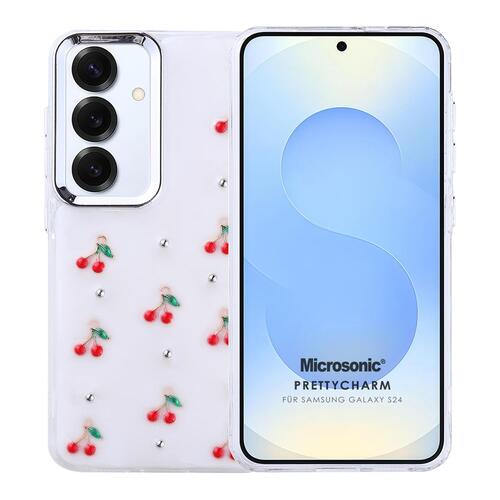 Microsonic Samsung Galaxy S24 Plus Kılıf PrettyCharm Cherry