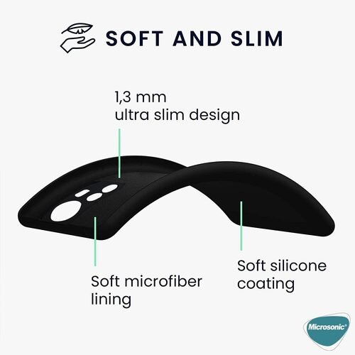 Microsonic Matte Silicone Xiaomi Mi 12 Lite Kılıf Siyah