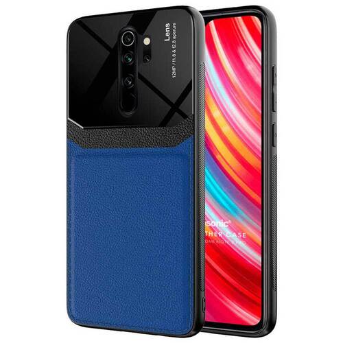 Microsonic Xiaomi Redmi Note 8 Pro  Kılıf Uniq Leather Lacivert