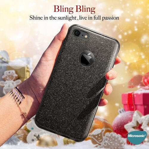 Microsonic Huawei Y8P Kılıf Sparkle Shiny Siyah