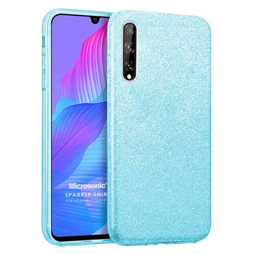 Microsonic Huawei Y8P Kılıf Sparkle Shiny Mavi