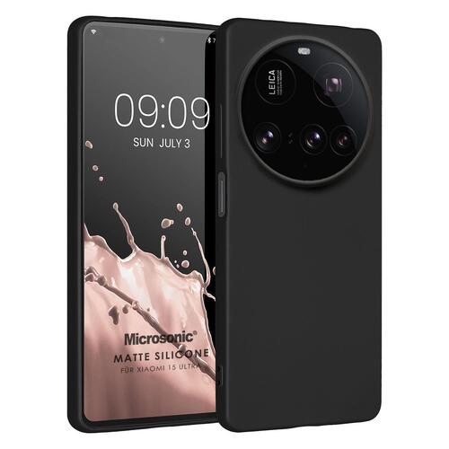 Microsonic Matte Silicone Xiaomi 15 Ultra Kılıf Siyah