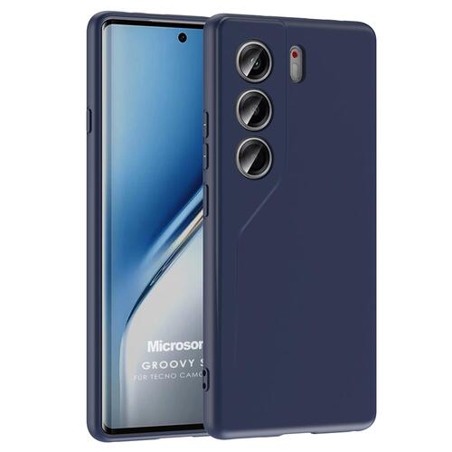 Microsonic TECNO Camon 40 4G Kılıf Groovy Soft Lacivert