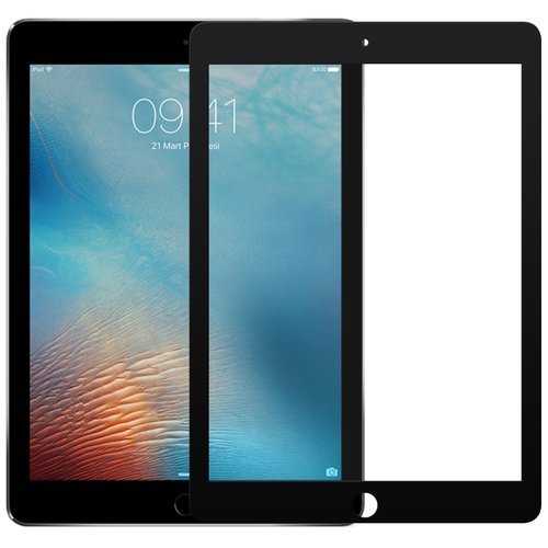 Microsonic Apple iPad Pro 9.7'' (A1673-A1674-A1675) Tam Kaplayan Temperli Cam Ekran Koruyucu Siyah