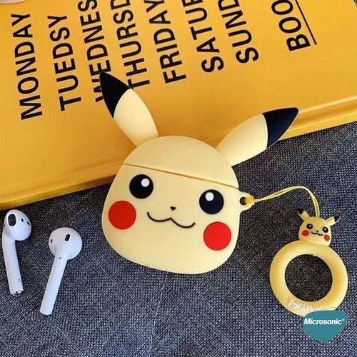 Microsonic Apple AirPods 1. Nesil / 2. Nesil Kılıf Pikachu