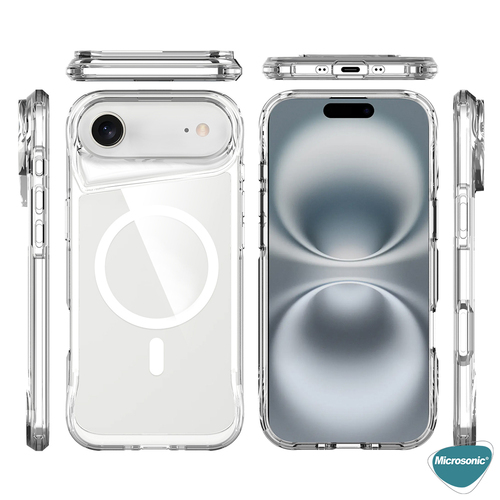 Microsonic Apple iPhone 17 Air Kılıf MagSafe Trex Bumper Şeffaf