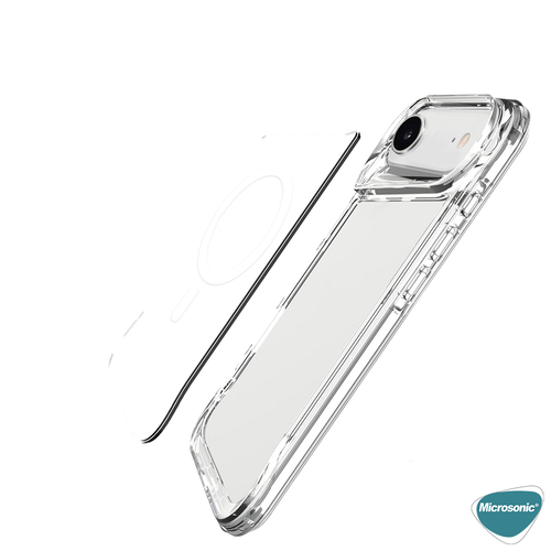 Microsonic Apple iPhone 17 Air Kılıf MagSafe Trex Bumper Şeffaf