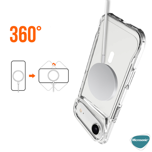 Microsonic Apple iPhone 17 Air Kılıf MagSafe Trex Bumper Şeffaf