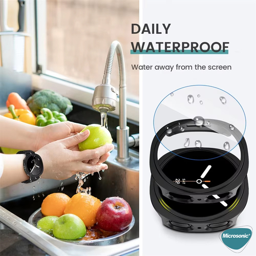 Microsonic Samsung Galaxy Watch 8 40mm Kılıf Matte Premium Slim WatchBand Titanyum