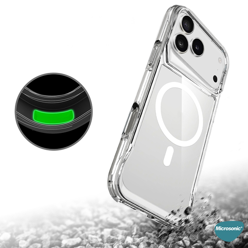 Microsonic Apple iPhone 17 Pro Kılıf MagSafe Trex Bumper Şeffaf