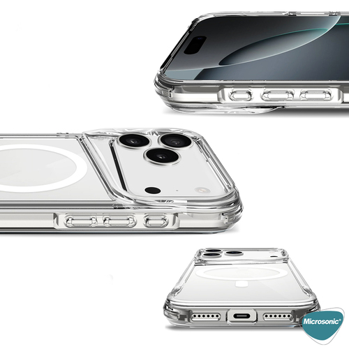 Microsonic Apple iPhone 17 Pro Kılıf MagSafe Trex Bumper Şeffaf