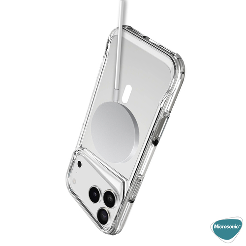 Microsonic Apple iPhone 17 Pro Max Kılıf MagSafe Trex Bumper Şeffaf