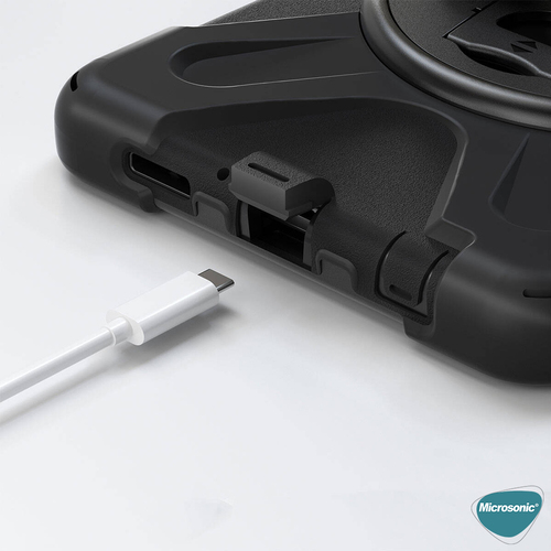 Microsonic Samsung Galaxy Tab A11 Plus Kılıf Heavy Defender Siyah