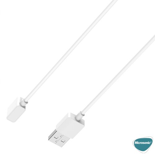 Microsonic Xiaomi Smart Band 9 Pro Manyetik USB Şarj Kablosu Beyaz