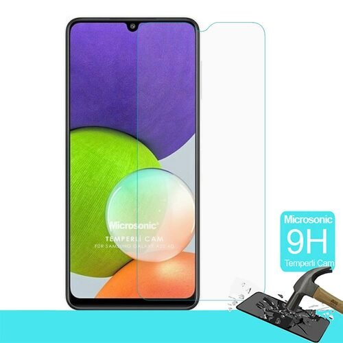 Microsonic Samsung Galaxy A22 4G Tempered Glass Cam Ekran Koruyucu