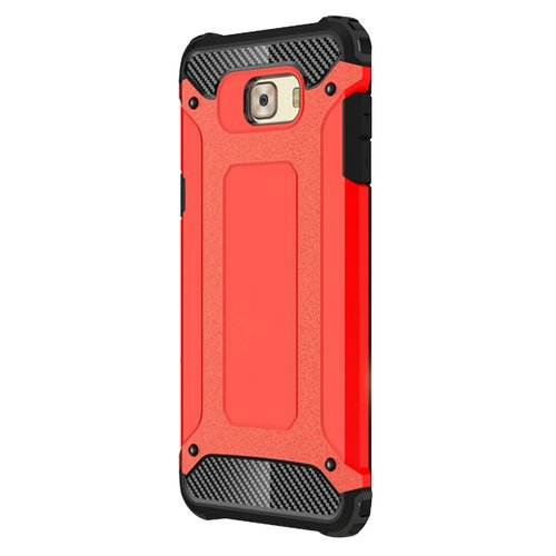 Microsonic Samsung Galaxy C7 Pro Kılıf Rugged Armor Kırmızı