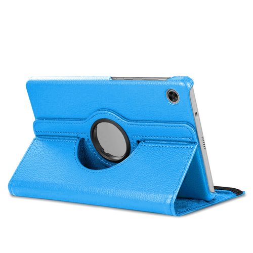Microsonic Samsung Galaxy Tab A11 Plus Kılıf 360 Rotating Stand Deri Mavi