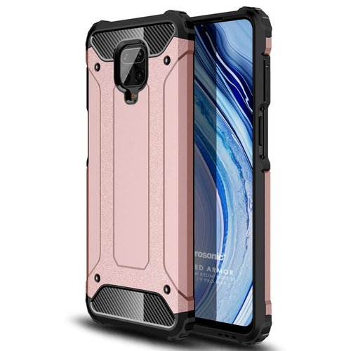 Microsonic Xiaomi Redmi Note 9 Pro Max Kılıf Rugged Armor Rose Gold