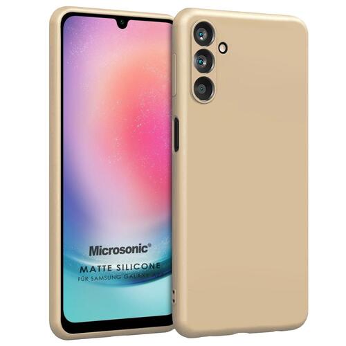 Microsonic Matte Silicone Samsung Galaxy A15 Kılıf Gold