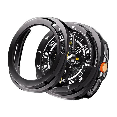 Microsonic Samsung Galaxy Watch 8 Classic 46mm Kılıf Matte Premium Slim WatchBand Siyah