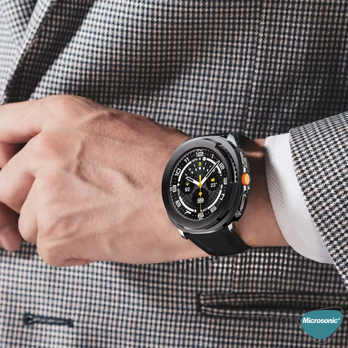 Microsonic Samsung Galaxy Watch 8 Classic 46mm Kılıf Matte Premium Slim WatchBand Siyah