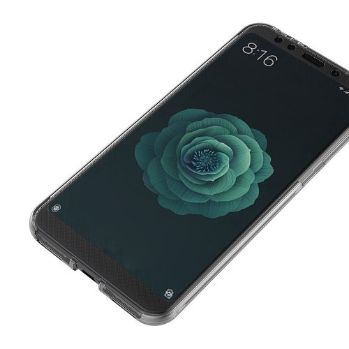 Microsonic Xiaomi Mi A2 (Mi 6X) Kılıf 6 tarafı tam full koruma 360 Clear Soft Şeffaf