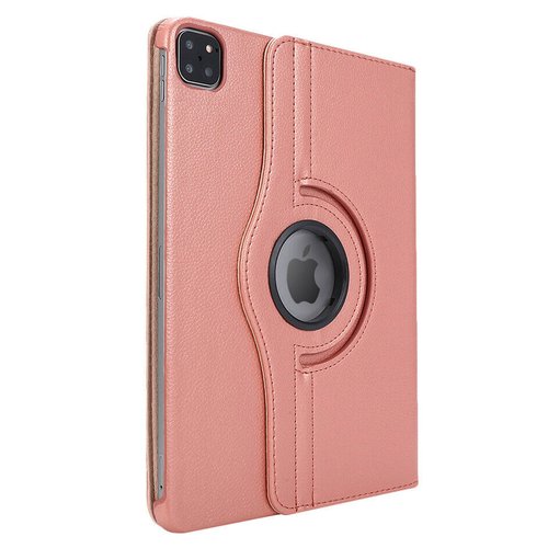 Microsonic Apple iPad Pro 11'' 2021 3. Nesil Kılıf (A2377-A2459-A2301-A2460) 360 Rotating Stand Deri Rose Gold