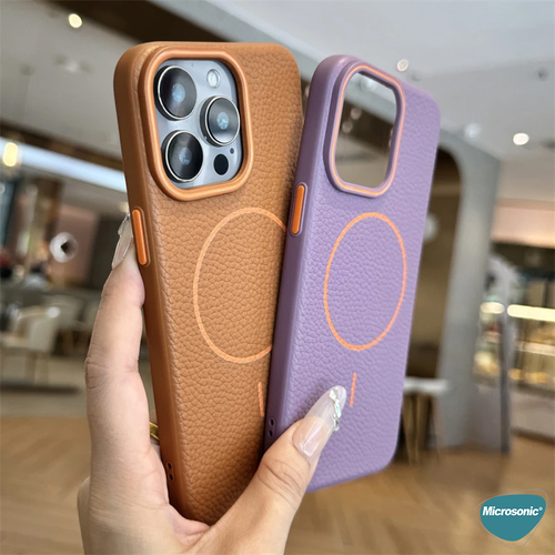 Microsonic Apple iPhone 17e Kılıf MagLeather Pro Mavi