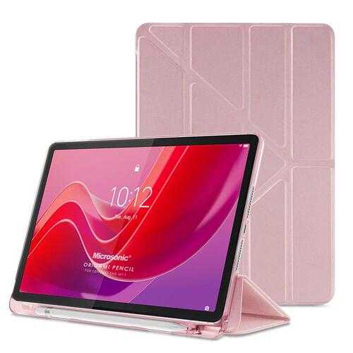 Microsonic Lenovo Idea Tab Pro 12.7 TB-373FU Kılıf Origami Pencil Rose Gold