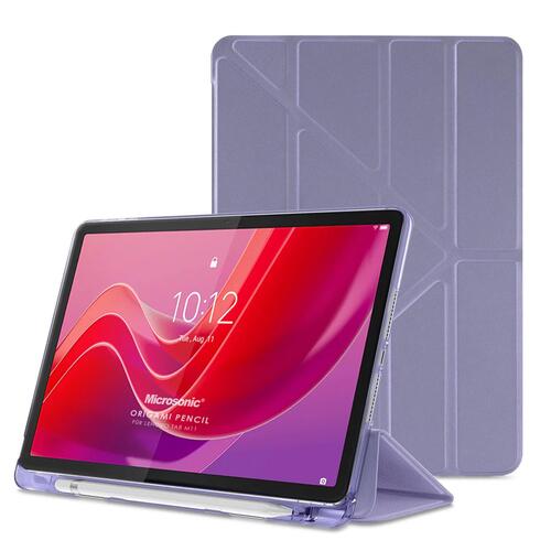 Microsonic Lenovo Idea Tab Pro 12.7 TB-373FU Kılıf Origami Pencil Lila
