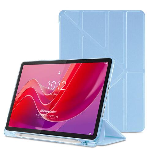 Microsonic Lenovo Idea Tab Pro 12.7 TB-373FU Kılıf Origami Pencil Mavi