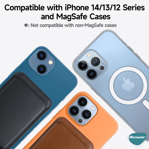 Microsonic Apple iPhone 16 Pro Leather Wallet MagSafe Kırmızı