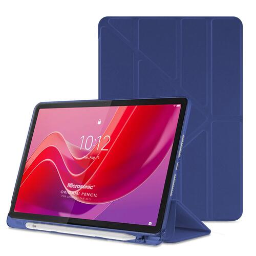 Microsonic Lenovo Idea Tab Pro 12.7 TB-373FU Kılıf Origami Pencil Lacivert