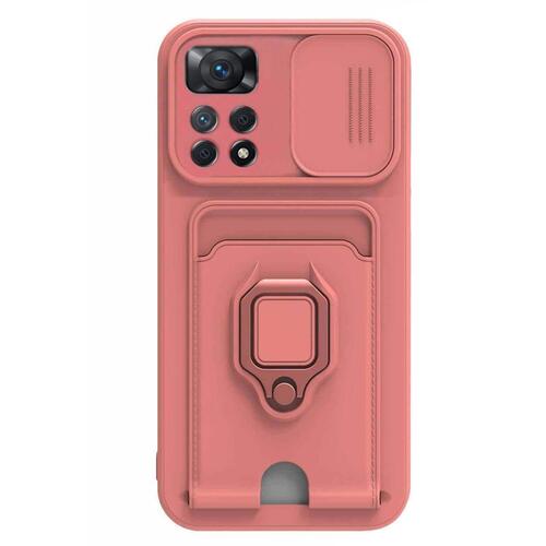 Microsonic Xiaomi Redmi Note 11 Pro 5G Kılıf Multifunction Silicone Pembe