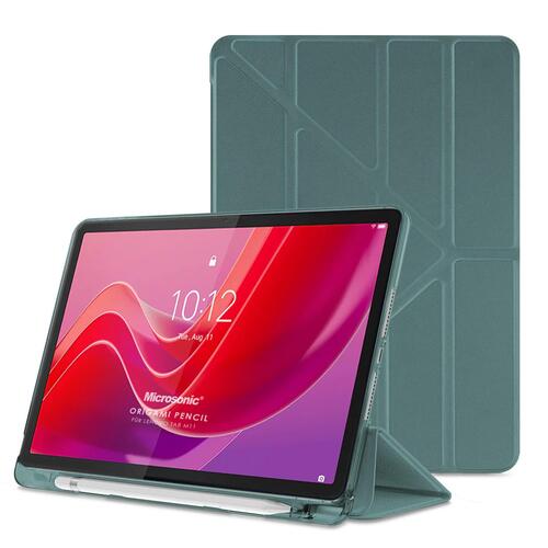 Microsonic Lenovo Idea Tab Pro 12.7 TB-373FU Kılıf Origami Pencil Koyu Yeşil