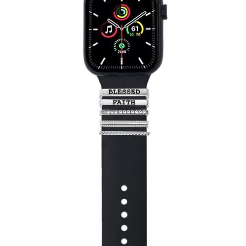 Microsonic Apple Watch Ultra Kordon Aksesuarı Blessed Faith Charm Gümüş